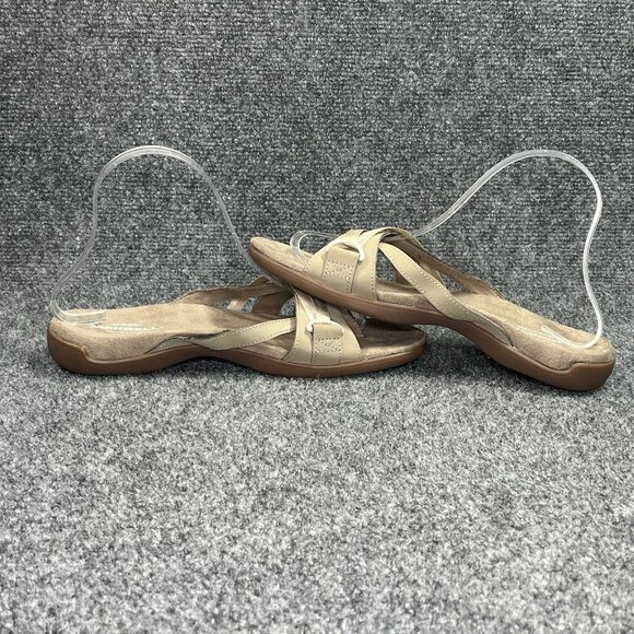 Merrell Sandals Womens Size 8 Tan Strappy Outdoor Comfort Casaul Thong Flip Flop - Picture 7 of 12